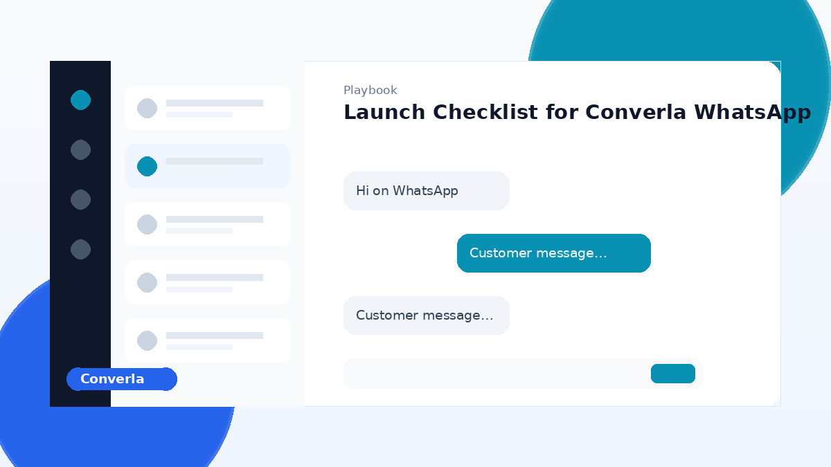 Converla WhatsApp launch checklist cover